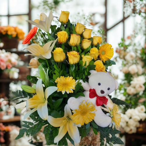 Arreglo Floral Exotico Amaretto