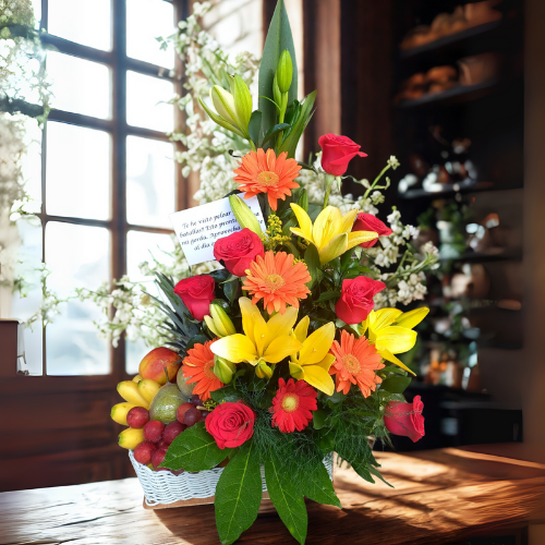 Floral Arrangement with Quitana Fruits