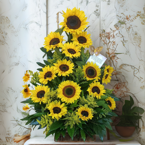 Arrangement with Radiant Sunflowers