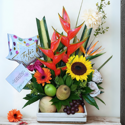 Floral Arrangement with Tamarillo Fruits