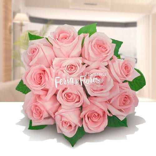 FL005 Ramillete o Bouquet de Rosas Rosadas 1