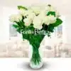 Vase White Petals