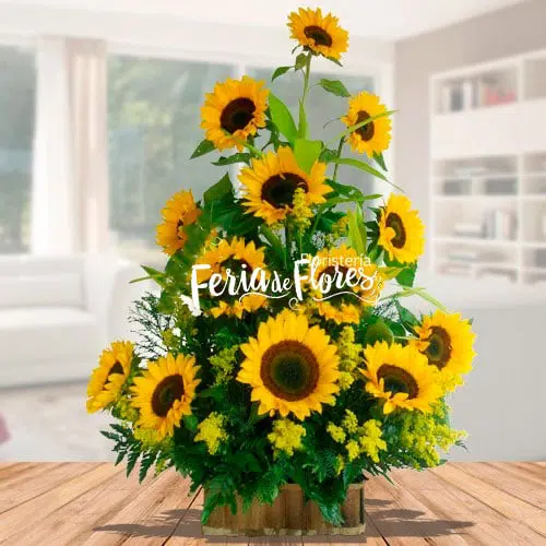 Arrangement with Radiant Sunflowers