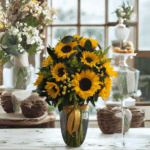 Jarron de 12 girasoles ss