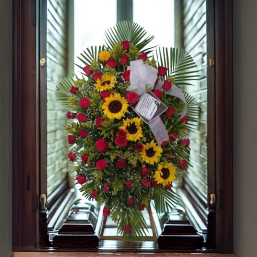 🕊️🌹 Pedestal Fúnebre Solemne – Un Tributo de Respeto y Serenidad 🤍🌿