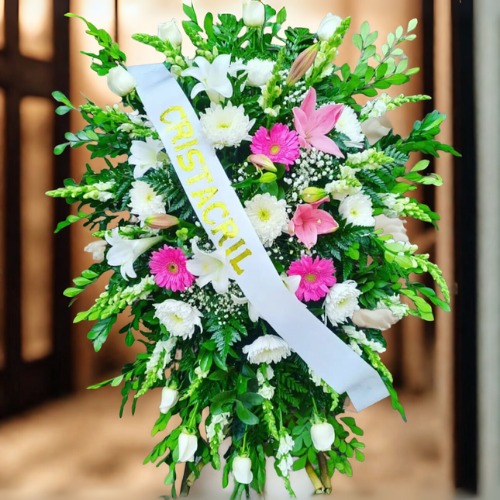 🕊️🌿 Pedestal Fúnebre Sagrado – Homenaje con Respeto y Elegancia 🤍🌹