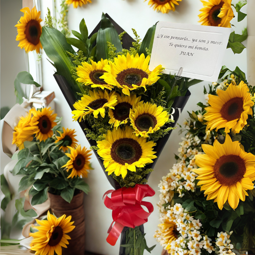 🌻 Ramillete o Bouquet de Girasoles – Luz y Alegría 💛