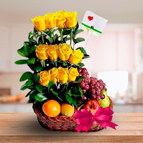 Floral Arrangement With Paradise Fruits