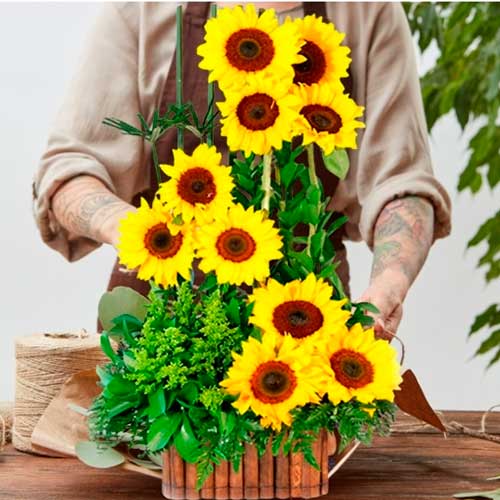 Arrangement with Summer Sunflowers