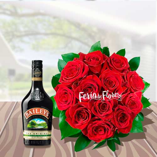 Bouquet of Roses and Baileys