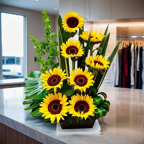 Floral Arrangement with Bengal Sunflowers