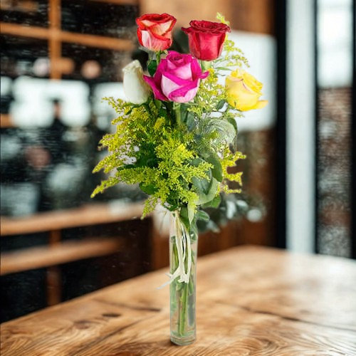 Solitario con Rosas Multicolor🌹✨