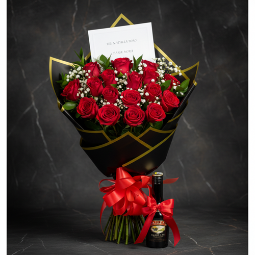 Bouquet of Roses and Baileys